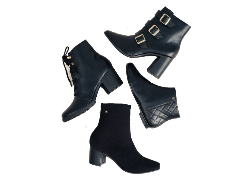 Abril2 5 Quatro modelos de botas femininas em preto